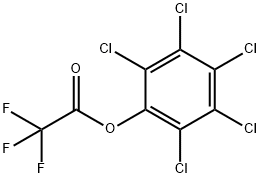 Acetic acid, 2,2,2-trifluoro-, 2,3,4,5,6-pentachlorophenyl ester Struktur