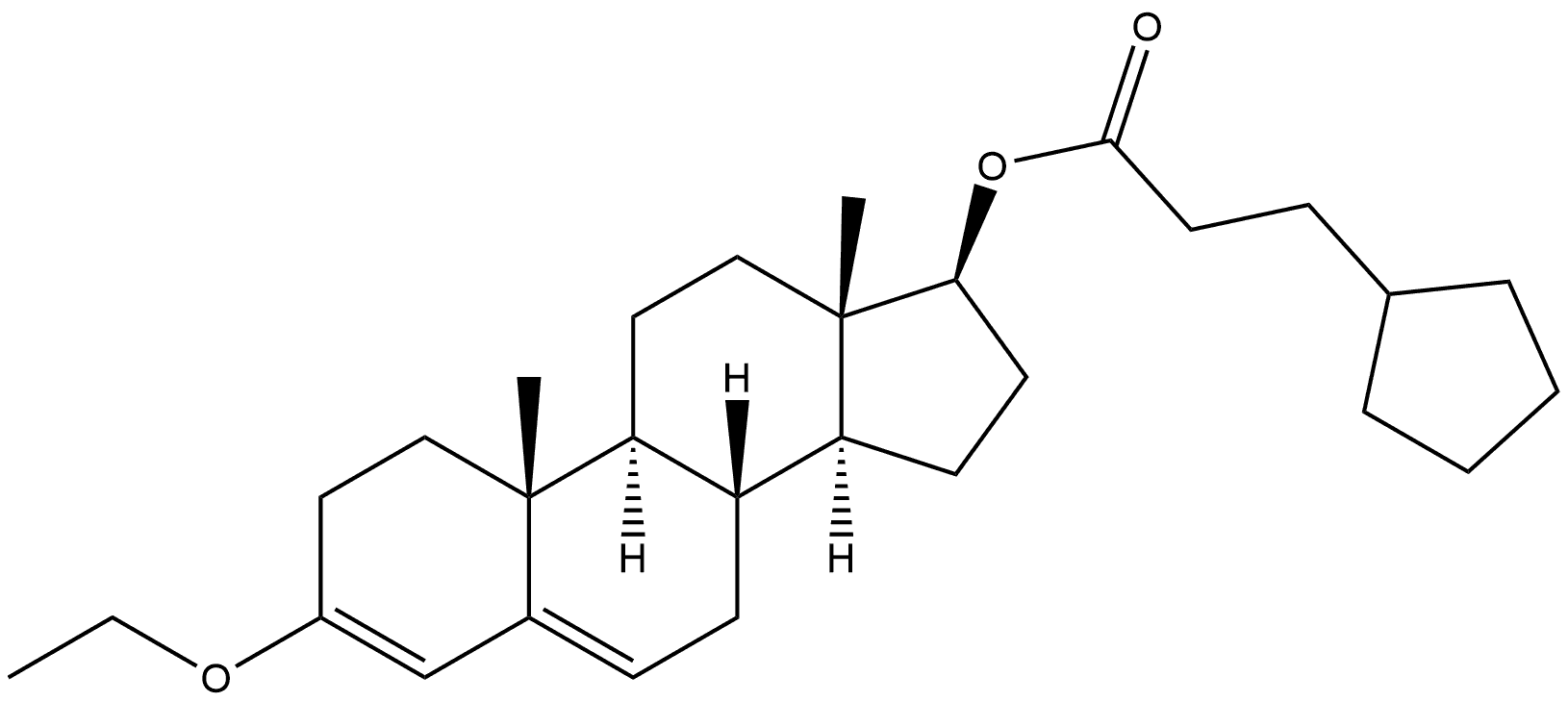 Androsta-3,5-dien-17-ol, 3-ethoxy-, cyclopentanepropanoate, (17β)- (9CI) Structure