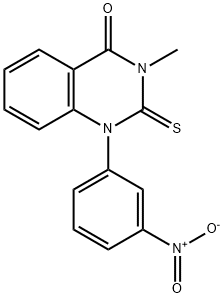 3-Methyl-1-(3-nitrophenyl)-2-thioxo-2,3-dihydroquinazolin-4(1H)-one Structure