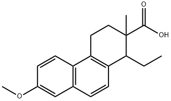 1-エチル-1,2,3,4-テトラヒドロ-7-メトキシ-2-メチル-2-フェナントレンカルボン酸 化学構造式