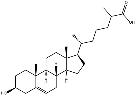 3Β-HYDROXY-5-CHOLESTENOIC ACID Structure