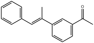 Ethanone, 1-[3-[(1E)-1-methyl-2-phenylethenyl]phenyl]- Struktur