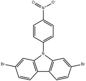 9H-Carbazole, 2,7-dibromo-9-(4-nitrophenyl)- 结构式