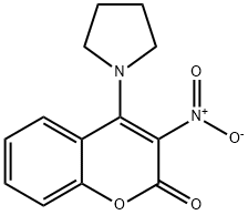 3-Nitro-4-(pyrrolidin-1-yl)-2H-chromen-2-one 结构式