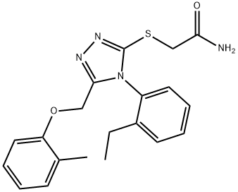 Acetamide, 2-[[4-(2-ethylphenyl)-5-[(2-methylphenoxy)methyl]-4H-1,2,4-triazol-3-yl]thio]-|A2TI-1