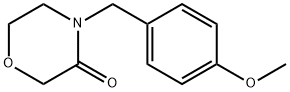 3-Morpholinone, 4-[(4-methoxyphenyl)methyl]- 化学構造式