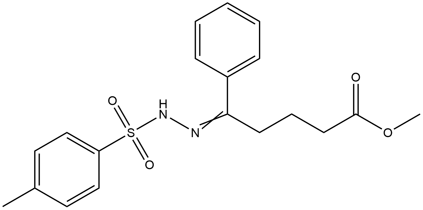 Benzenepentanoic acid, δ-[2-[(4-methylphenyl)sulfonyl]hydrazinylidene]-, methyl ester Struktur