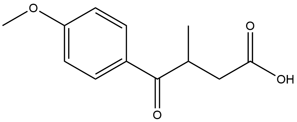 Benzenebutanoic acid, 4-methoxy-β-methyl-γ-oxo- 化学構造式