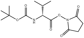 D-Valine, N-[(1,1-dimethylethoxy)carbonyl]-, 2,5-dioxo-1-pyrrolidinyl ester Structure