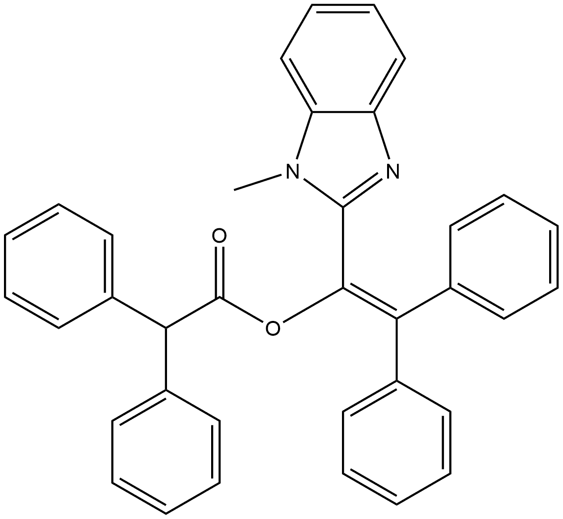 Benzeneacetic acid, α-phenyl-, 1-(1-methyl-1H-benzimidazol-2-yl)-2,2-diphenylethenyl ester