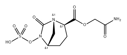 REL-2-(2-AMINO-2-OXOETHYL) (1R,2S,5R)-7-OXO-6- (SULFOOXY)-1,6-DIAZABICYCLO[3.2.1]OCTANE-2- CARBOXYLA,573718-17-9,结构式
