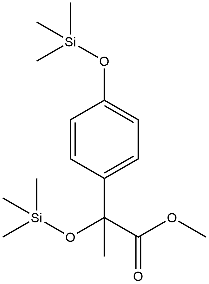 (S)-α-Methyl-α,4-bis(trimethylsiloxy)benzeneacetic acid methyl ester Structure