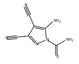 1H-Pyrazole-1-carboxamide, 5-amino-3,4-dicyano- 结构式