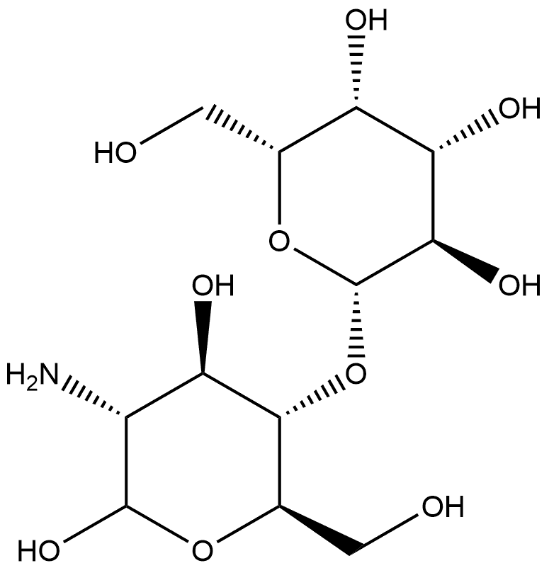 D-Glucopyranose, 2-amino-2-deoxy-4-O-β-D-galactopyranosyl- 化学構造式