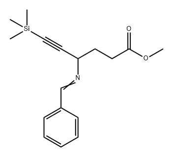 5-Hexynoic acid, 4-[(phenylmethylene)amino]-6-(trimethylsilyl)-, methyl ester,57735-00-9,结构式