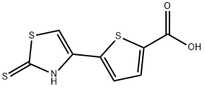 2-Thiophenecarboxylic acid, 5-(2,3-dihydro-2-thioxo-4-thiazolyl)- Structure