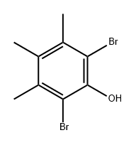 Phenol, 2,6-dibromo-3,4,5-trimethyl- Structure