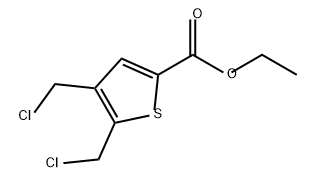2-Thiophenecarboxylic acid, 4,5-bis(chloromethyl)-, ethyl ester 结构式