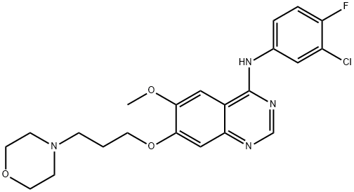 4-Quinazolinamine, N-(3-chloro-4-fluorophenyl)-6-methoxy-7-[3-(4-morpholinyl)propoxy]- Structure