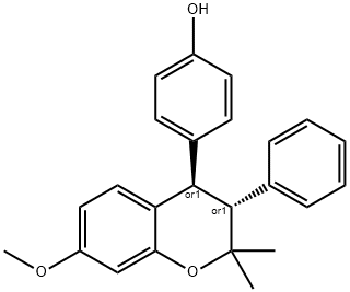 57897-46-8 PHENOL, 4-[(3R,4R)-3,4-DIHYDRO-7-METHOXY-2,2-DIMETHYL-3-PHENYL-2H-1-BENZOPYRAN-4-YL]-, REL-