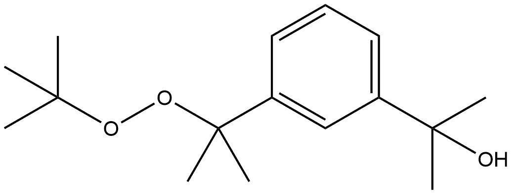 Benzenemethanol, 3-[1-[(1,1-dimethylethyl)dioxy]-1-methylethyl]-α,α-dimethyl- 结构式