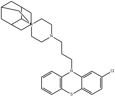 10H-Phenothiazine, 2-chloro-10-[3-(4-tricyclo[3.3.1.13,7]dec-2-yl-1-piperazinyl)propyl]- Structure