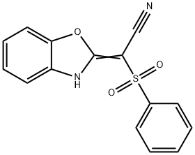 Acetonitrile, 2-(2(3H)-benzoxazolylidene)-2-(phenylsulfonyl)- Structure