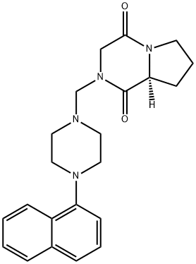 (8aS)-Hexahydro-2-[[4-(1-naphthalenyl)-1-piperazinyl]methyl]pyrrolo[1,2-a]pyrazine-1,4-dione Struktur