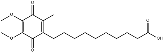 1,4-Cyclohexadiene-1-decanoic acid, 4,5-dimethoxy-2-methyl-3,6-dioxo-,58185-99-2,结构式
