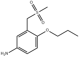Benzenamine, 3-[(methylsulfonyl)methyl]-4-propoxy- 化学構造式