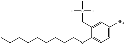 Benzenamine, 3-[(methylsulfonyl)methyl]-4-(nonyloxy)-,5819-67-0,结构式