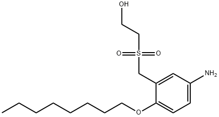 Ethanol, 2-[[[5-amino-2-(octyloxy)phenyl]methyl]sulfonyl]-,5819-70-5,结构式