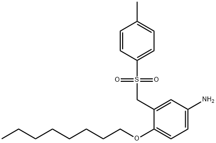 Benzenamine, 3-[[(4-methylphenyl)sulfonyl]methyl]-4-(octyloxy)- Struktur
