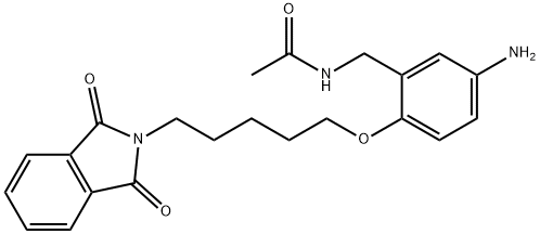 Acetamide, N-[[5-amino-2-[[5-(1,3-dihydro-1,3-dioxo-2H-isoindol-2-yl)pentyl]oxy]phenyl]methyl]-,5819-84-1,结构式