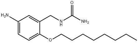 Urea, N-[[5-amino-2-(octyloxy)phenyl]methyl]- 化学構造式