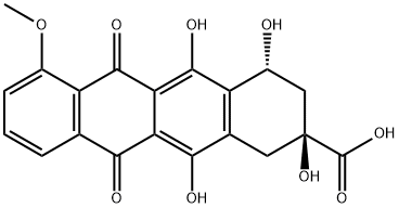 1-Demethyl Hydroxy Daunomycinone 化学構造式