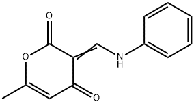 2H-Pyran-2,4(3H)-dione, 6-methyl-3-[(phenylamino)methylene]- Struktur