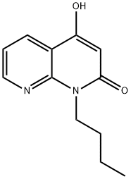 1,8-Naphthyridin-2(1H)-one, 1-butyl-4-hydroxy- 化学構造式