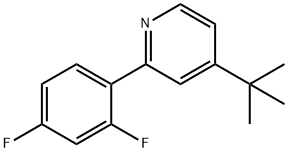 Pyridine, 2-(2,4-difluorophenyl)-4-(1,1-dimethylethyl)- Structure