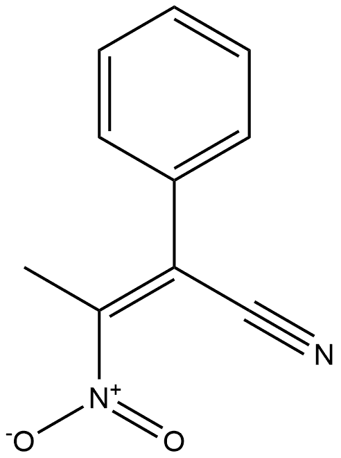 Benzeneacetonitrile, α-(1-nitroethylidene)-, (αZ)- Structure