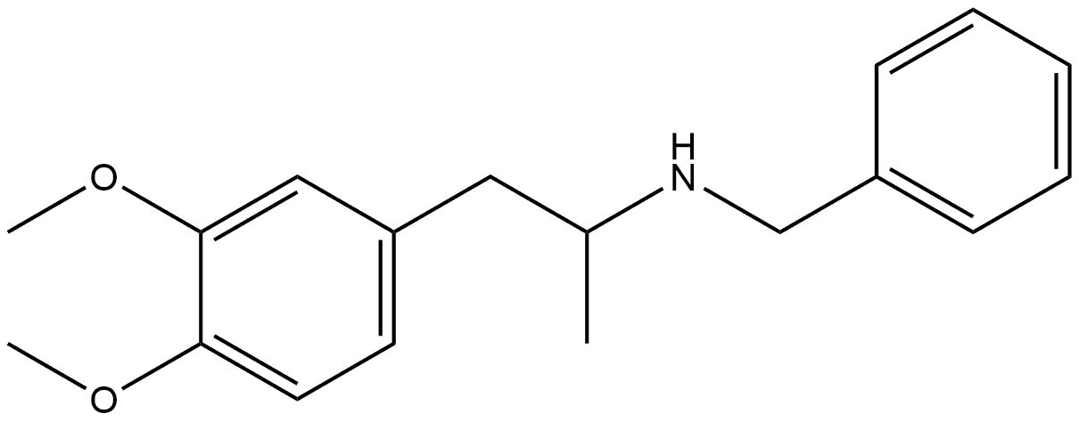 N-Benzyl-1-(3,4-dimethoxyphenyl)propan-2-amine Struktur