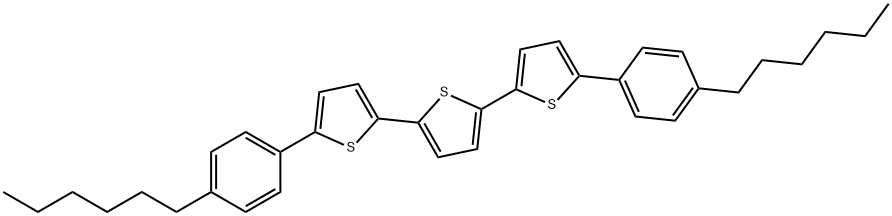 2,2':5',2''-Terthiophene, 5,5''-bis(4-hexylphenyl)- (9CI) 结构式