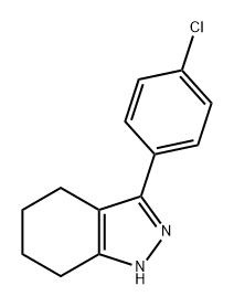 3-(4-氯苯基)-4,5,6,7-四氢-1H-吲唑 结构式