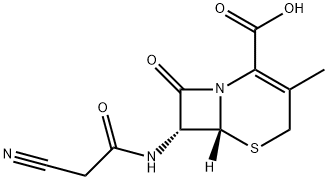 5-Thia-1-azabicyclo[4.2.0]oct-2-ene-2-carboxylic acid, 7-[(cyanoacetyl)amino]-3-methyl-8-oxo-, (6R-trans)- (9CI) Structure