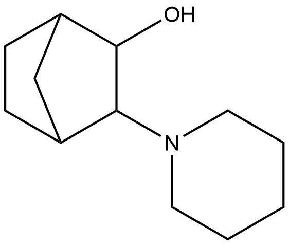 Bicyclo[2.2.1]heptan-2-ol, 3-(1-piperidinyl)-, (2-endo,3-exo)- (9CI) 化学構造式