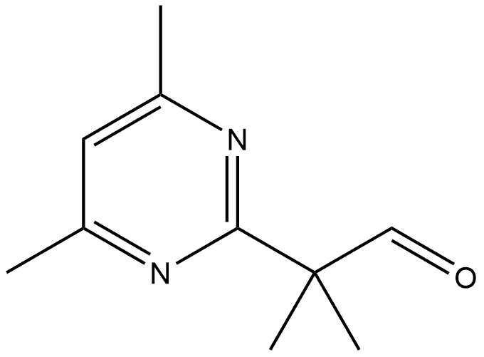 α,α,4,6-Tetramethyl-2-pyrimidineacetaldehyde Structure