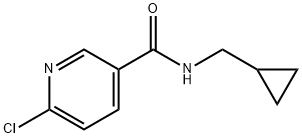 3-Pyridinecarboxamide, 6-chloro-N-(cyclopropylmethyl)- Structure