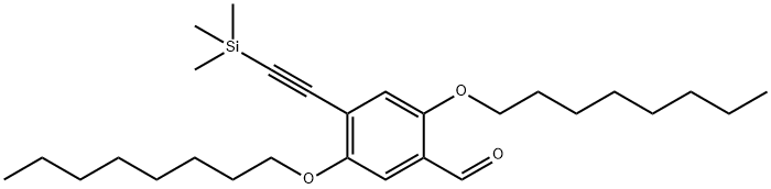 2,5-Bis(octyloxy)-4-((trimethylsilyl)ethynyl)benzaldehyde Struktur