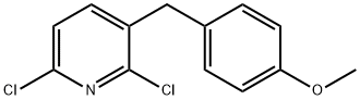 2,6-Dichloro-3-(4-methoxybenzyl)pyridine 结构式