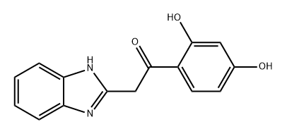 Ethanone, 2-(1H-benzimidazol-2-yl)-1-(2,4-dihydroxyphenyl)- Struktur